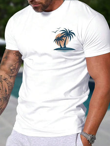 Summer Casual  Hawaiian Men's Fashion T-shirt Short Sleeve 3D Print