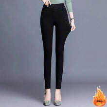 Winter Thicken Jeans Pencil Denim Pants Women Plush Velvet Lined