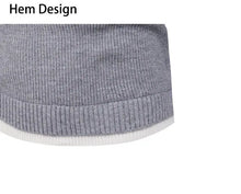 Two-piece Knitted Sweater for Men's Pullover Loose Inner Round Neck Warm Bottom Sweater