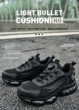 Big Size Men and Women Rotary Buckle Work Safety Shoes Men Air Soft Sole Lightweight Sneakers Protective Fashion Work Shoes