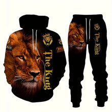 Tracksuit Men Animal 3D Tiger Printed Hoodie + Pants Suit 2 Pcs Sportwear Mens Tracksuit Set Men's Clothing designer clothes men