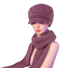 Winter Hat for Women Scarf Beanie Fleece Lined Ear Flap Thermal Knitted Berette Unisex Cold Weather Outdoor Mother Elderly