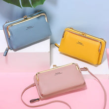 Fashion Women Luxury Leather Single Shoulder Large Capacity Crossbody Mobile Phone Purse