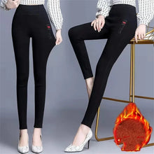 Winter Thicken Jeans Pencil Denim Pants Women Plush Velvet Lined