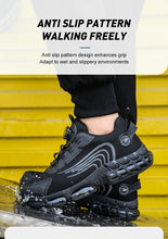 Big Size Men and Women Rotary Buckle Work Safety Shoes Men Air Soft Sole Lightweight Sneakers Protective Fashion Work Shoes