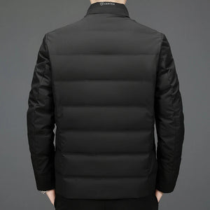 New Men's Lightweight Duck Down Jackets 2025 Autumn Winter Business Casual Warm Puffer Coat Windproof Solid Padded Tops Clothing