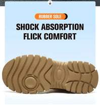 High-top PU anti-smash anti-puncture breathable safety shoes