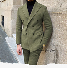 Men's 2 piece suit set（Jacket+Pants) Fashion Casual Man Suit Set Man Business suit set