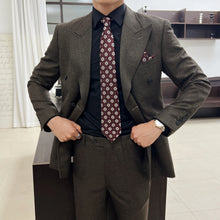 High-quality, fashionable, stylish, versatile and trendy wedding dress sets, dinner sets, men's slimming double-breasted suit se