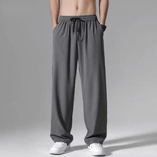 Men's casual pants, summer thin breathable sports pants men's running and jogging sports fitness pants Straight pants