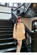 2025 Fall and Winter New Women Tops Coat Wool Blends Turn Down Collar Long Sleeve Double Breasted A Line Female Coats Clothing