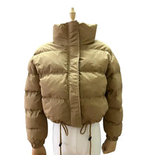 Women's Fall Winter Solid Cotton-Padded Coat Puffer Jacket Coats For Women Bubble Outerwear Cropped Loose Lightweight Clothing