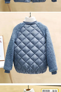 Thin Light Down Cotton Jacket Female Short Coat Autumn Winter Hooded Loose Lamb Wool Cotton Jacket