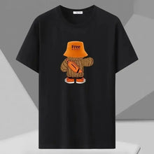 Mens T Shirts Printed Tee Plus Size 110-180kg 5XL 6XL 7XL Black T-shirt Round Neck Short Sleeve Oversized Tops Big Men Clothing