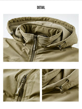 Big&Tall 8XL Men Outdoor Jacket Fleece Lined Thick Warm Winter Jacket Hiking Camping Windbreaker Plus Size Outwear Hooded Coat