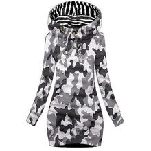 New Fashion Women's Casual Dresses Long Sleeve Sweatshirt Pullover Dress Pocket Hooded Hoodie Dresses