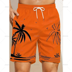 Summer Hawaiian 3D Printed Palm Trees Beach Shorts For Men & Women