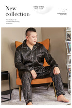 5XL Big Size Pajamas For Men 165KG Spring Summer Ice Silk Satin Cool Pajama Man Set Casual Loose Luxury Print Sleepwear Pijama