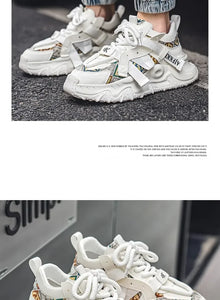 Luxury Men's  Casual Height Increasing Patchwork Sneakers