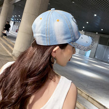 Denim Hat Baseball Cap Women Rhinestone Sports Cap Trendy Leisure Sunshade Outdoor New Korean Casual Cowboy Retro