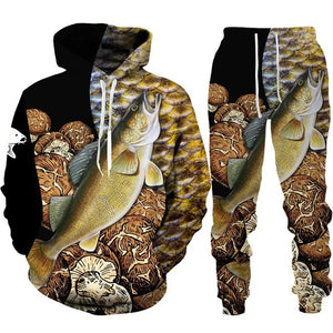 Tracksuit Men Animal 3D Tiger Printed Hoodie + Pants Suit 2 Pcs Sportwear Mens Tracksuit Set Men's Clothing designer clothes men