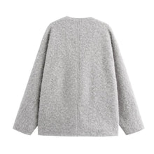 Women Wool & Blends Coats Winter New Street Fashion Four Color Lace-Up V-Neck Woolen Coat Jackets for Women Tops