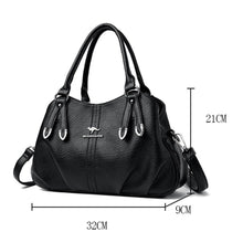 Four Arrows Soft Pu Leather Luxury Handbags Women Bags Designer 3 Layer Medium Shoulder Crossbody Sac Ladies Large Capacity Tote