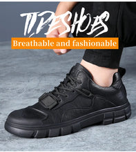 Genuine Leather Sneakers Men's Shoes Outdoor Casual Hiking Shoes Soft Soled Anti-skid Mountaineering Shoes Men Zapatillas Hombre