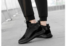 Men Boots Elevator Shoes Hidden Heels Canvas Heightening Shoes