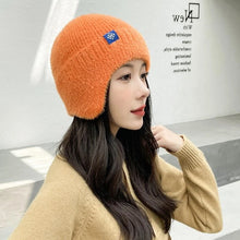 Winter versatile knitted hat for women with ear protection and elastic hood for warmth, cold resistance, and windproof riding