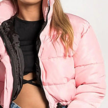 Women's Fall Winter Solid Cotton-Padded Coat Puffer Jacket Coats For Women Bubble Outerwear Cropped Loose Lightweight Clothing