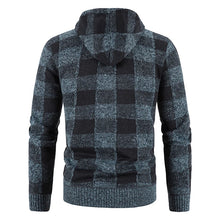 Men's New Plaid Jacket Hooded Sweater Autumn Winter Fleece Outwear Thick Warm Casual Clothing Cold Windbreaker Coat