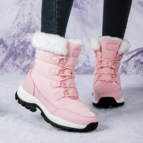 Autumn Winter High-Top Warm Cotton Boots Snow Boots for Cold Weather Comfortable Shoes for Women