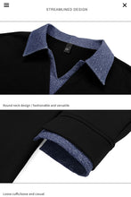 Big&Tall Men Sweatshirt Youth Fashion Plus Size Pullover V Neck Polo Sweatshirts Autumn Winter Loose High Streetwear 6XL 7XL 8XL