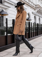 Women's Winter Coats Fashion Casual Mid-length Suit Collar Tweed Warm Coats and Jackets Women Wool & Blends Coats for Women