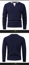 Two-piece Knitted Sweater for Men's Pullover Loose Inner Round Neck Warm Bottom Sweater