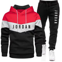 Men's Casual Jogging Sportswear Set Hoodie and Black Sweatpants Rubberized Jacket Fashion Sports Winter Warm 2 Piece Set