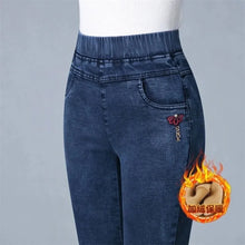 Winter Thicken Jeans Pencil Denim Pants Women Plush Velvet Lined