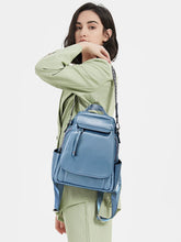 Zency Genuine Leather Women's Fashion Backpack High Quality School Travel Shoulder Bags Satchel Rucksack Multifunctional Pockets