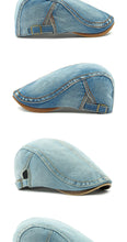 2025 Spring New Washed Denim Hat Men's Beret British Retro Cap Women's Casual Forward Hat