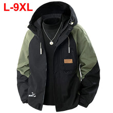 9XL Plus Size Men Jackets Hooded Windbreaker Spring Autumn Loose Casual Jackets for Male Big Size 7XL 8XL Outwear