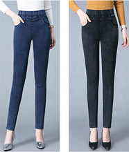 Winter Thicken Jeans Pencil Denim Pants Women Plush Velvet Lined