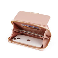 Fashion Women Luxury Leather Single Shoulder Large Capacity Crossbody Mobile Phone Purse