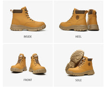 High-top PU anti-smash anti-puncture breathable safety shoes