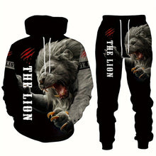 Tracksuit Men Animal 3D Tiger Printed Hoodie + Pants Suit 2 Pcs Sportwear Mens Tracksuit Set Men's Clothing designer clothes men