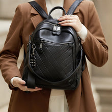 ZOOLER First Layer Genuine Leather Backpack Designed  Plaid Large Capacity Backpack School Bags College Girl Hot#SC1703