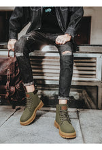 Big Size48 Men Boots Fashion Motorcycle Ankle Boots for Men Waterproof Hiking Boot Winter Chelsea Retro Boots Comfy Botas Hombre