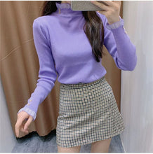 Winter Women Turtleneck Sweater Oversize Long Sleeve Top