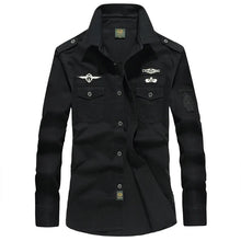 Oversize Men's Shirts Male Long Sleeve Overshirt 6XL Pure Cotton Embroidery Plus Size Military Casual Shirt Men Clothing