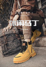 CYYTL Mens Boots Ankle Casual Winter Shoes Cowboy Combat Tactical Motorcycle Leather Chelsea Work Outdoor Hiking Luxury Designer